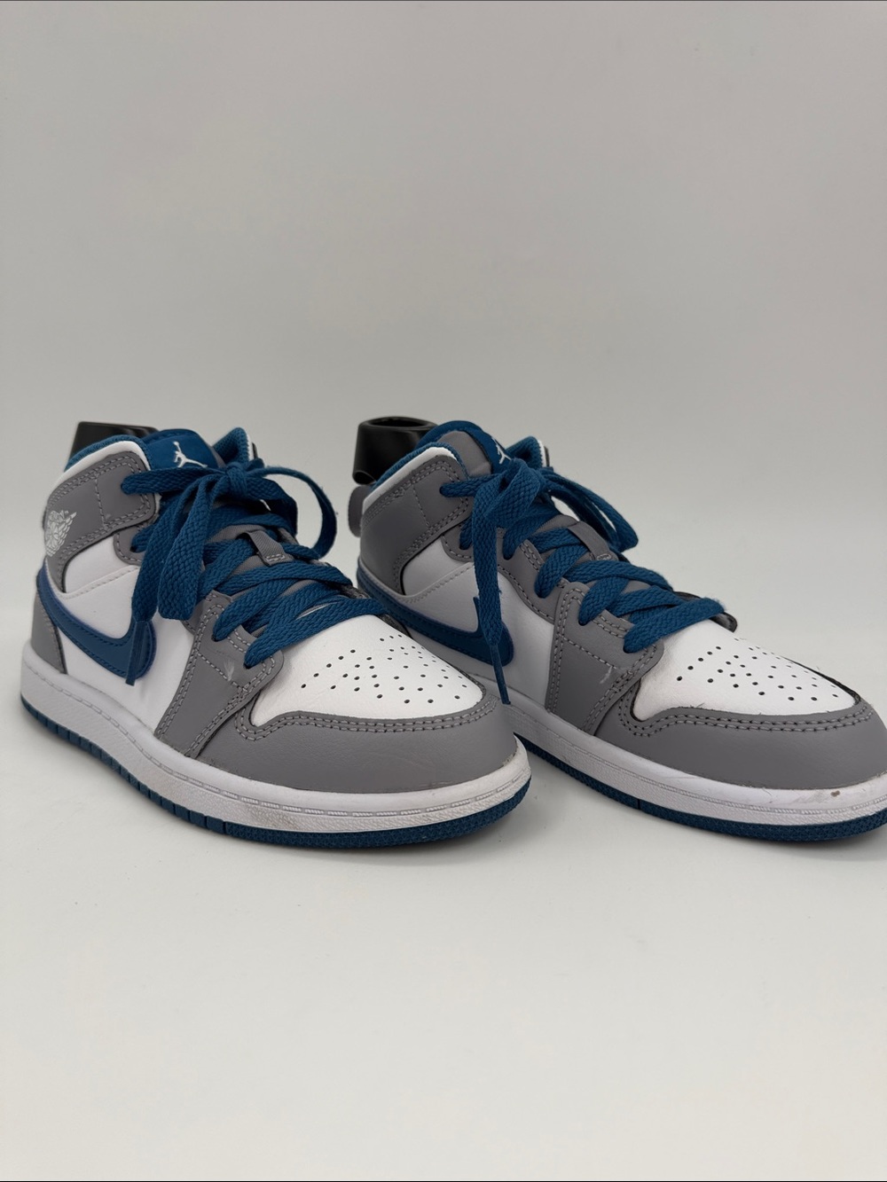 Air Jordan 1 Mid PS "Cement True Blue" (Style Code: DQ8424-014) Size 13.5 C - Picture 6 of 16